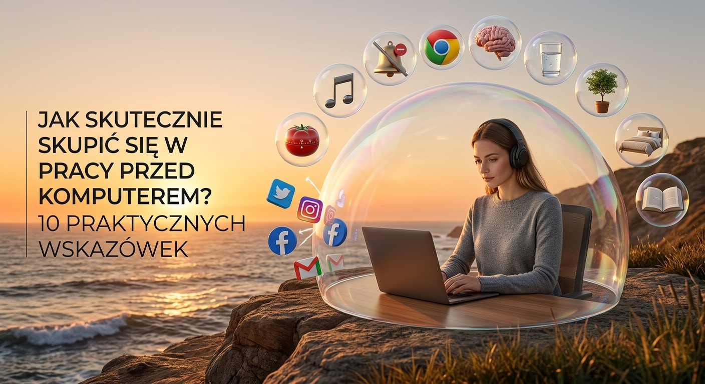 Jak skutecznie skupić się w pracy przed komputerem ? 10 praktycznych wskazówek