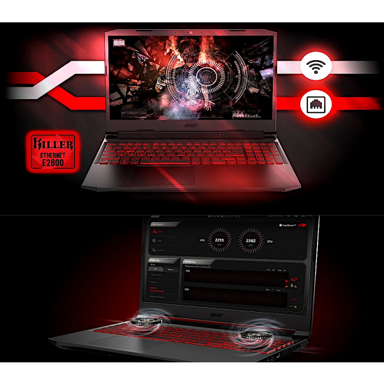 Gamingowy Laptop Acer Nitro 5 IPS-17.3 Ośmio-10gen i5 SSD-1TB Nvidia Ram-32GB 120Hz Win11 Do Gier Pracy