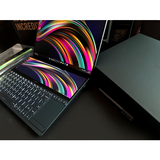 Laptop Asus ZenBook Duo Core i7 Nvidia 16GB SSD-1TB 2-ekrany Dotykowy Jak Nowy