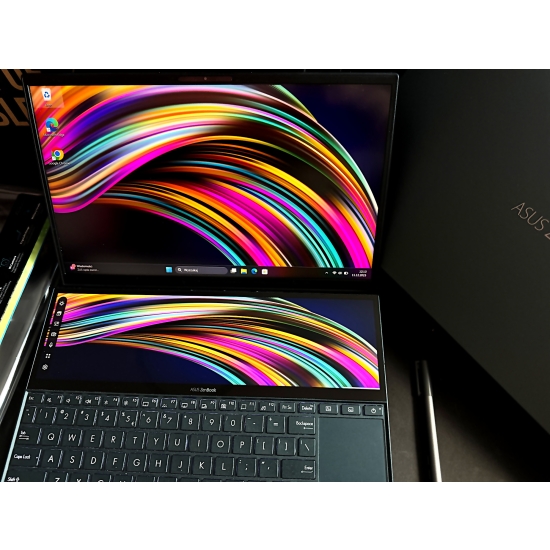 Laptop Asus ZenBook Duo Core i7 Nvidia 16GB SSD-1TB 2-ekrany Dotykowy Jak Nowy